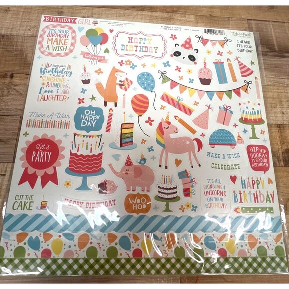 Birthday Girl Scrapbooking Kit  12x12 Double-Sided Papers & Stickers Big262016 - Picture 3 of 3